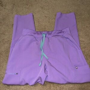 women's Lilac Dawn Yola High Waisted - Skinny Scrub Pants - L / Lilac Dawn
